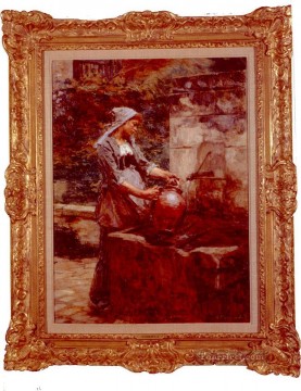 Leon Augustin Lhermitte Painting - A Water Drawer rural scenes peasant Leon Augustin Lhermitte